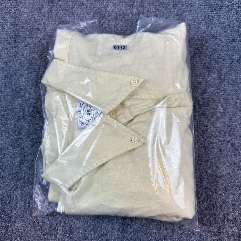 Brooks Brothers 100% Linen Men's XL Beige Sport Shirt Short‎ Sleeve Button Down - Picture 8 of 8